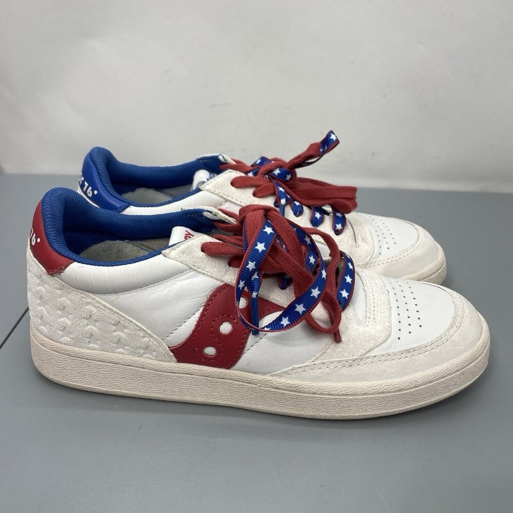 Saucony Jazz Court Spirit of '76 Sneakers Shoes Athletic Patriotic White Men 6.5